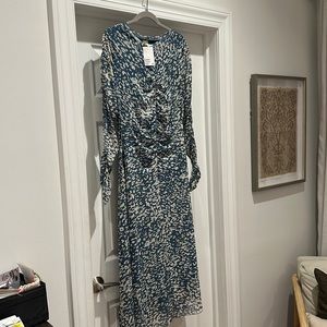 Midi pattern dress Sz L H&M